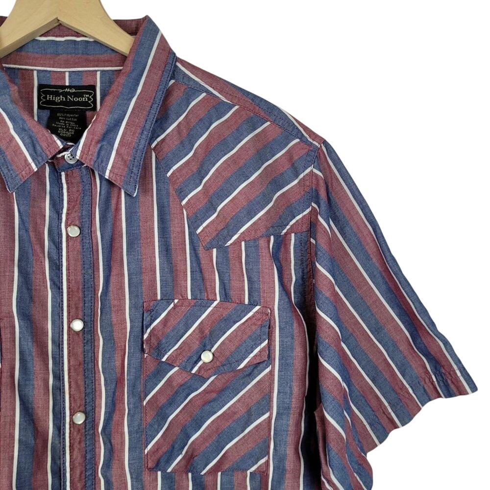 HIGH NOON Men's Short Sleeve Pearl Snap Shirt - Size XL - Picture 4 of 9